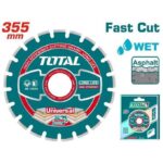 Total Diamond disc for  asphalt and concrete  cutting 355mm(14")X25.4mm - Image 3