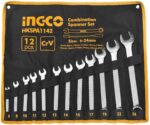 Ingco 12pcs combination spanner set Size:6-24mm