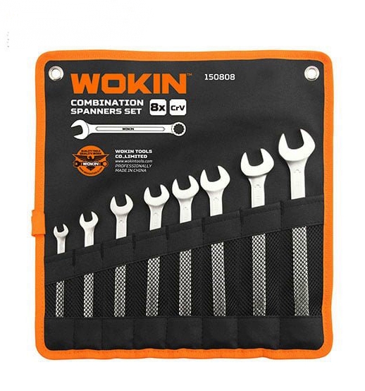 150808-2 Wokin 8 Pcs Combination Spanners Set - Image 1