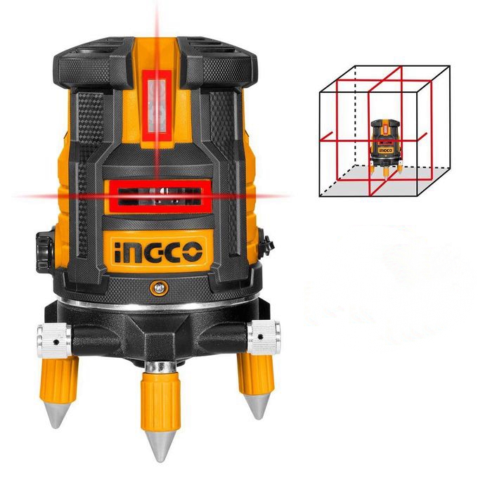 4 (2) Ingco Self-leveling line laser(Red laser beams) Working Range: 0~30 m - Image 1