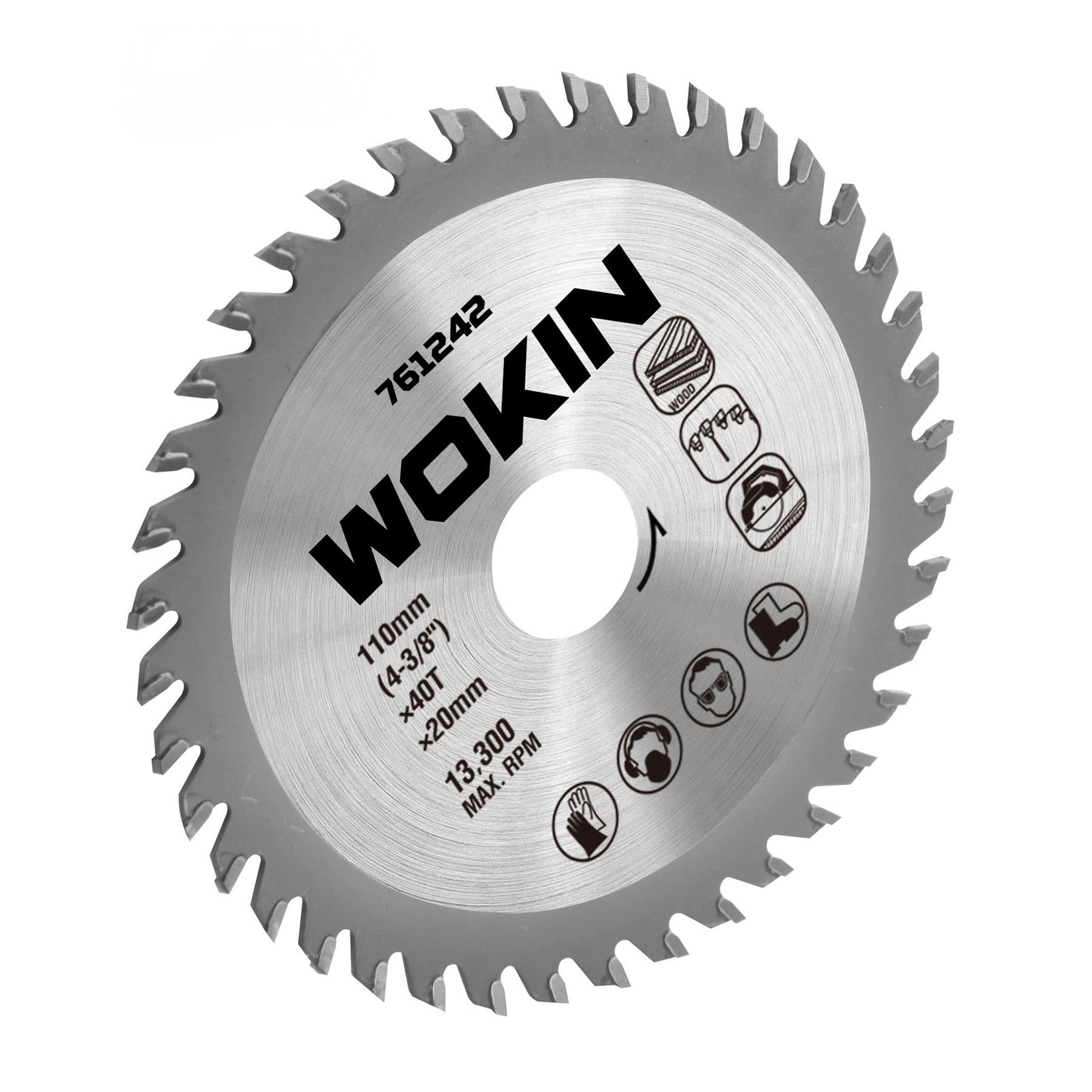 761242-2 Wokin TCT Saw Blade, 185mm(7″)x24Tx30mm - Image 1