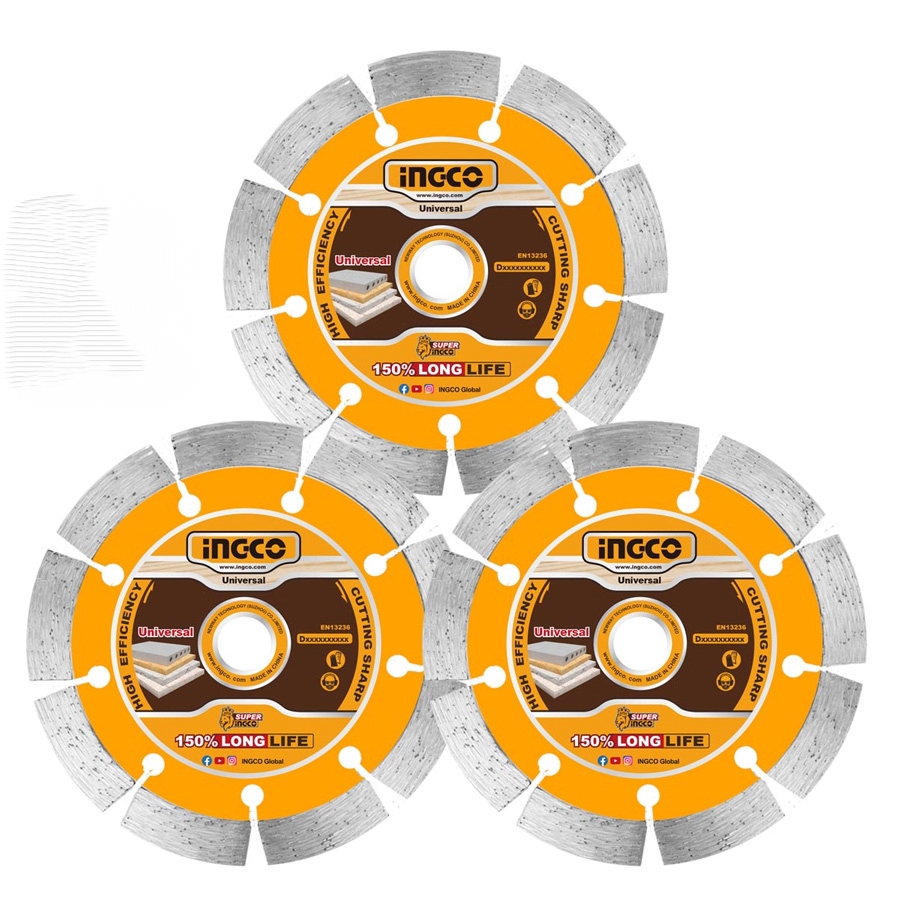 DMD012308-02 Ingco 3 Pcs dry diamond disc set 230(9"")X22.2mm - Image 1