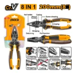 Ingco 8-in-1 Multi-function combination pliers Size: 8""/200mm - Image 3