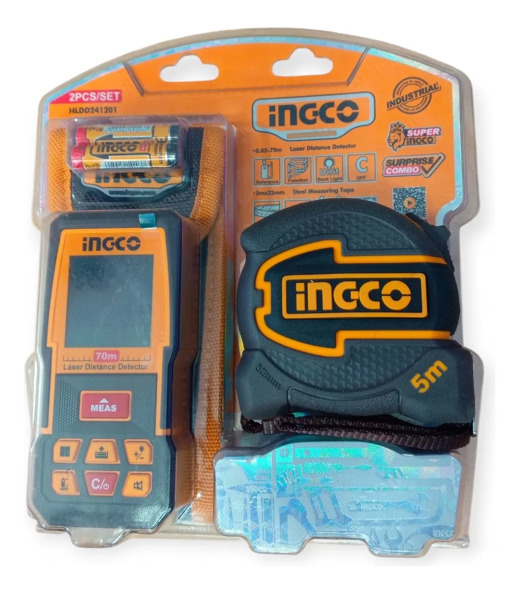 D_NQ_NP_2X_970447-MLA86407474053_062025-F Ingco Laser distance detector combo kit - Image 1