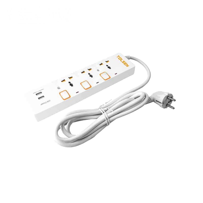 EXTENSION-SOCKET-3 Tolsen Industrial Extension Socket 13A, 250V - Image 1