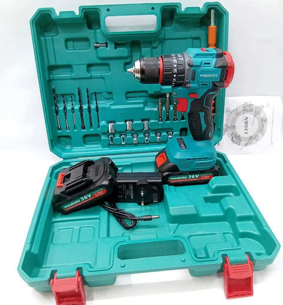 38ddb498-f95e-4a54-9562-75523ec40e10 Meakida 36V Cordless Hammer Electric Drill Tool Set. - Image 1
