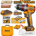 Ingco Compact Brushless Cordless Impact Drill 66Nm 20V - Image 2