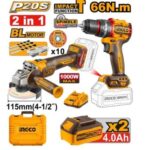 Ingco Cordless 2 pcs combo kit 66Nm 20V - Image 2