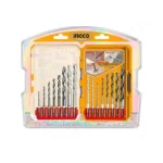 Ingco 16 Pcs metal, masonry and wood drill bits set"
