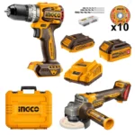 Ingco Cordless 2 pcs combo kit 66Nm 20V