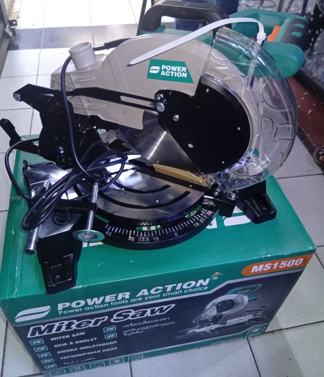 39a78f14-d6e9-4302-8470-4416e9b5c84f Power Action MS1500 Compound Miter Saw 1500W - Image 1