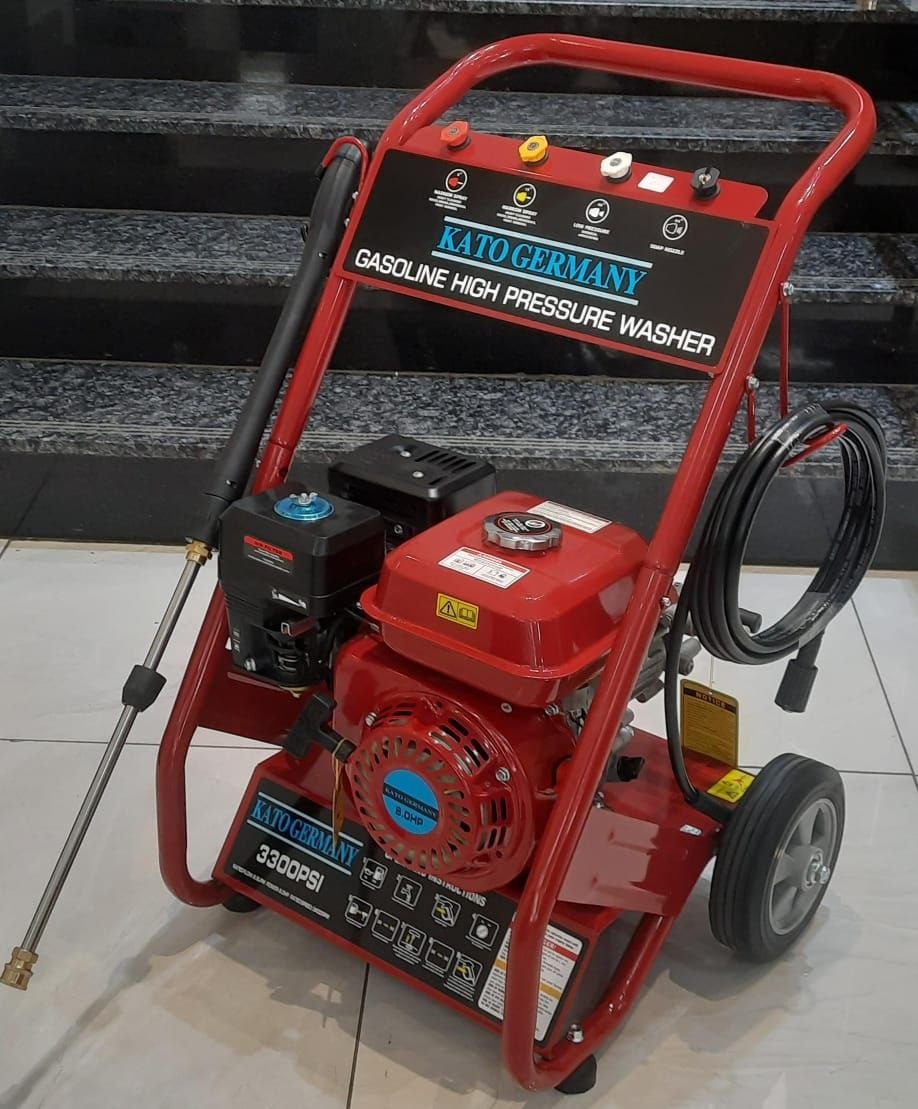 62f7d264-5850-4b7e-a019-86ecd12abd2f Kato Germany Petrol Pressure Washer 3300PSI 8.0hp Engine - Image 1