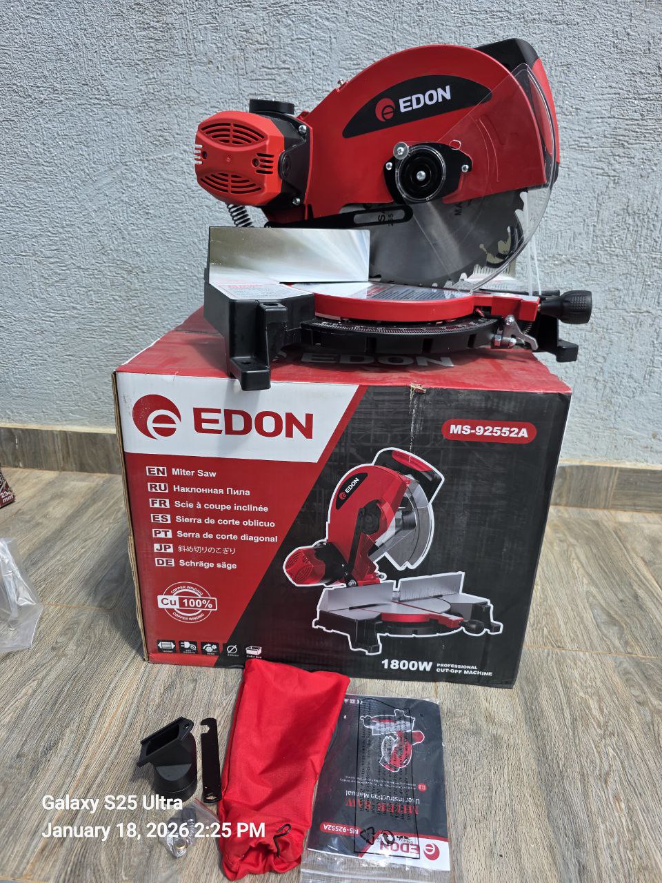 1d7fc589-0292-430e-9b63-68c0f8b2b81a Edon MS-92552A Miter Saw 1800W - Image 1