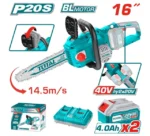 Total TGSLI401682 Cordless chain saw 16" 40V(20V+20V) - Image 3