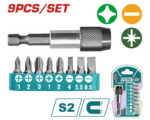 Total 9 Pcs screwdriver bits set TACSD3091 - Image 3