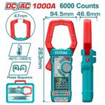 Total TMT7610002 DC/AC clamp meter 1200A 6000Counts - Image 3