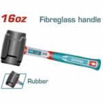 Total THRUH6816 Rubber hammer 16oz/450g - Image 2