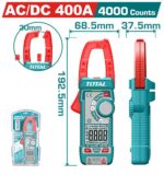 Total TMT762002 DC/AC clamp meter 400A 4000Counts - Image 3